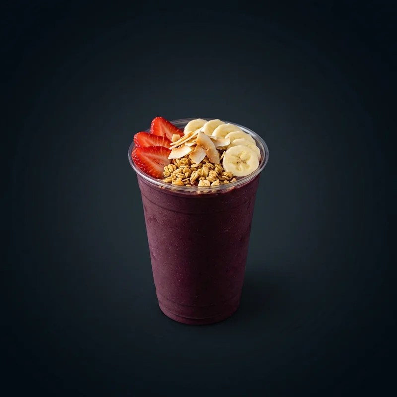 Açaí no Copo com frutas, granola e coco